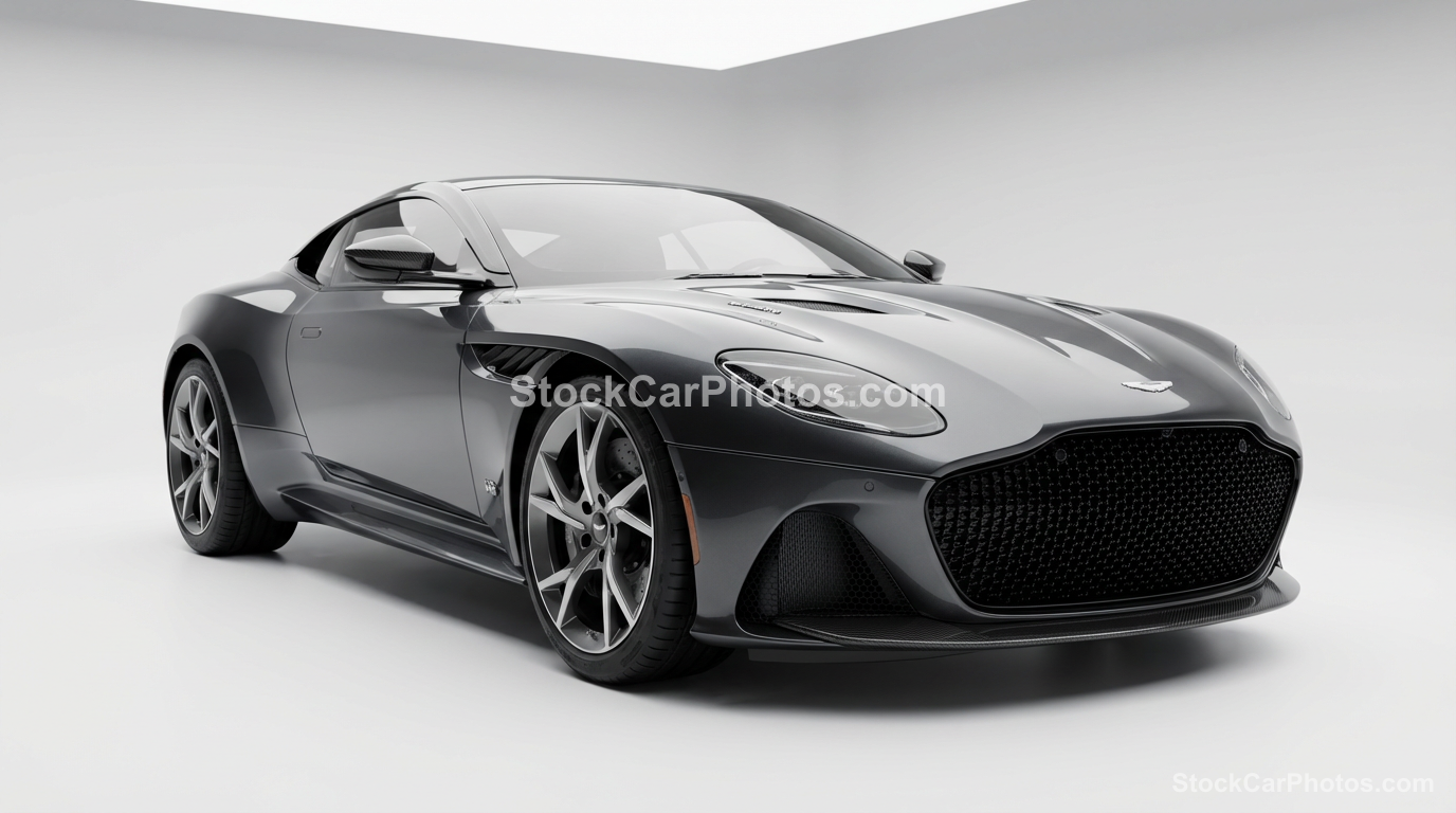 null Aston Martin DBS  - Studio Front 3/4 view - Professional automotive stock photography