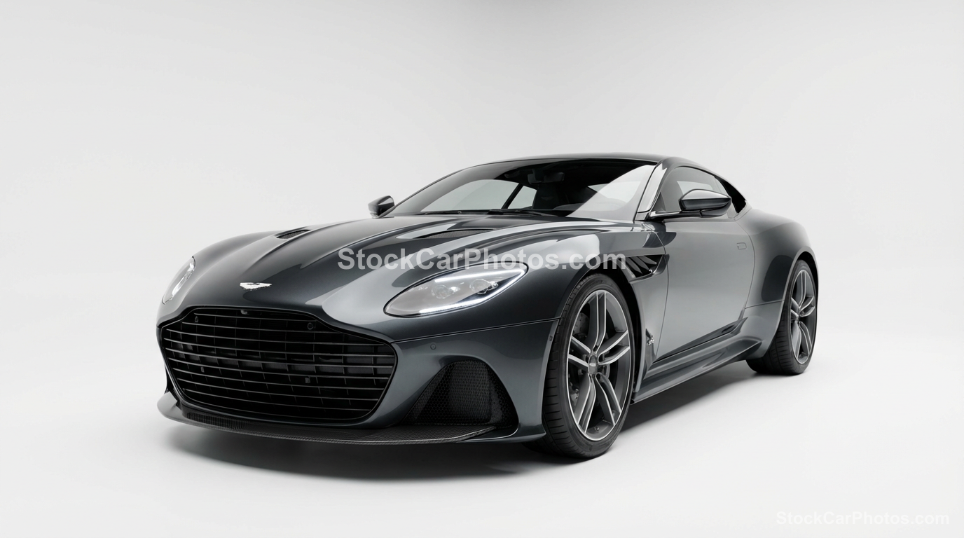 null Aston Martin DBS  - Studio Front 3/4 view - Professional automotive stock photography