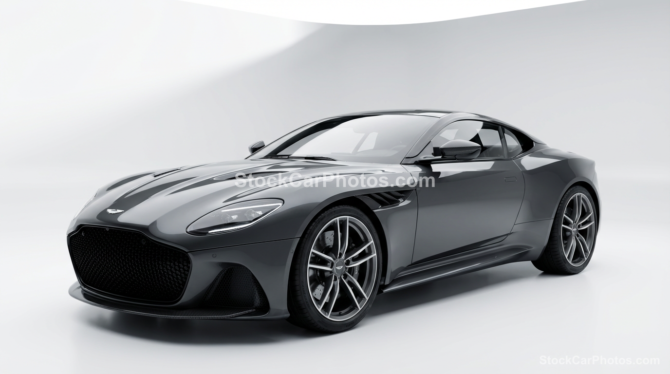 null Aston Martin DBS  - Studio Front 3/4 view - Professional automotive stock photography