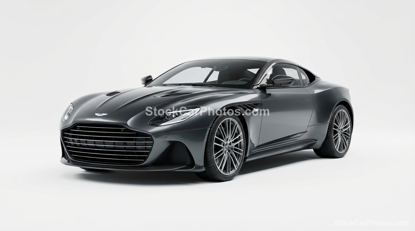 null Aston Martin DBS  - Studio Front 3/4 view - Professional automotive stock photography