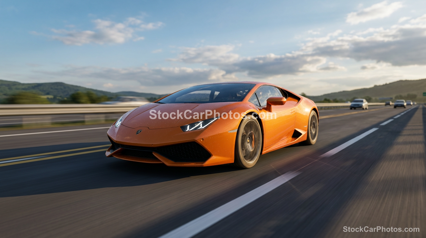  Lamborghini Huracan  - Highway Front 3/4 view